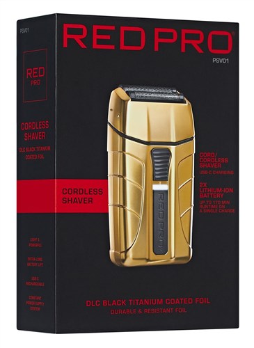 Kiss Razor Gold Kiss Red Pro Cordless Shaver Matte Gold (Item#45392) 3 or More=Unit ...